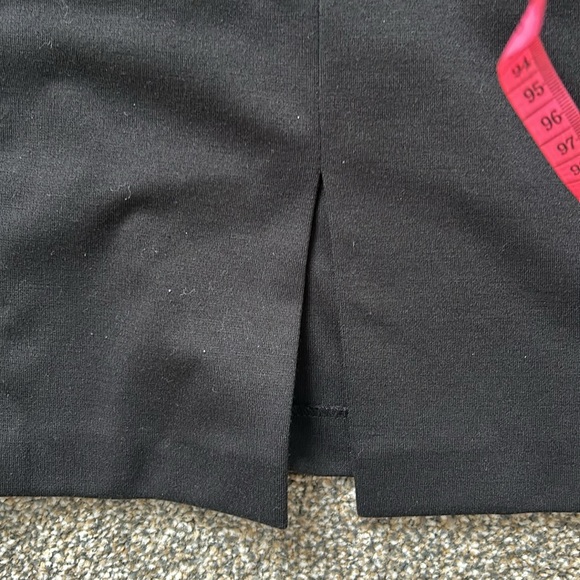 SAKS Knit mini skirt faux leather zippers - Picture 6 of 8